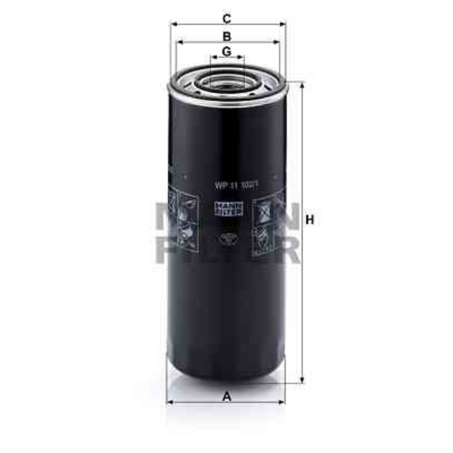 Filtre À Huile Mann-filter Wp11102/1-2