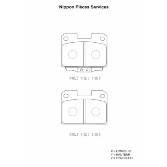 4 Plaquettes De Frein Nps M361i14