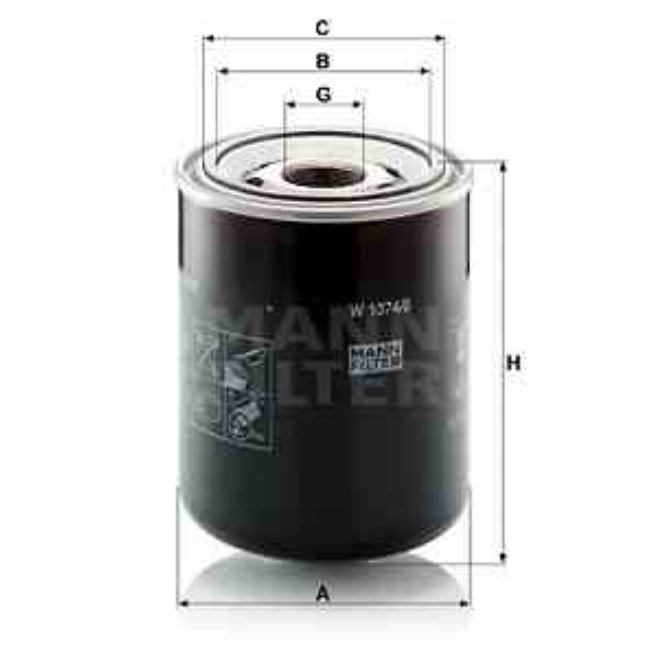 Filtre À Huile Mann-filter W1374/6