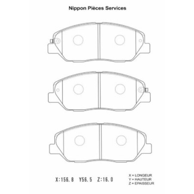 4 Plaquettes De Frein Nps H360i20