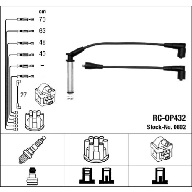 Faisceau D'allumage Ngk Rc-op432