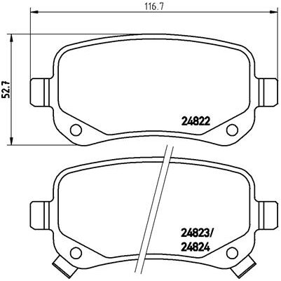 4 Plaquettes De Frein Brembo P11021