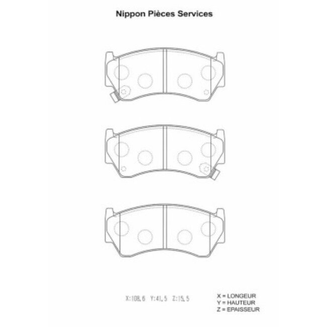 4 Plaquettes De Frein Nps N360n70