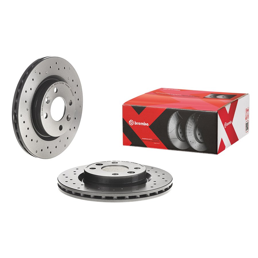 2 Disques De Frein Brembo Xtra Vernis Uv 09.5802.2x
