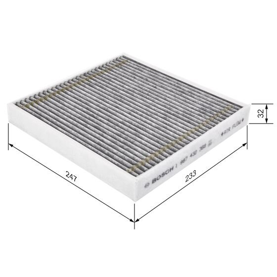 Filtre D'habitacle À Charbon Actif Bosch R2368