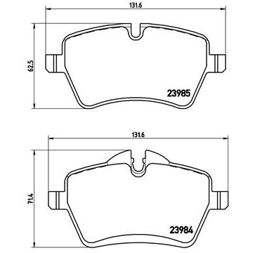 4 Plaquettes De Frein Brembo P06051
