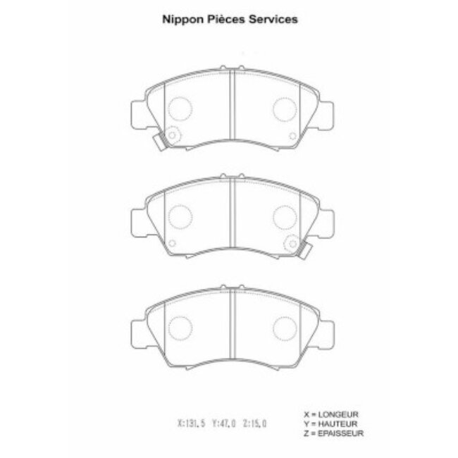 4 Plaquettes De Frein Nps H360a27