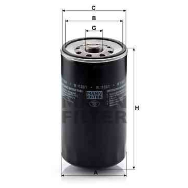 Filtre À Huile Mann-filter W1168/1