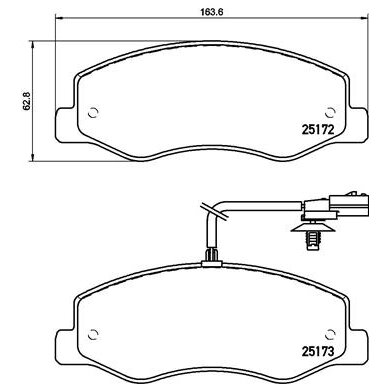 4 Plaquettes De Frein Brembo P68061