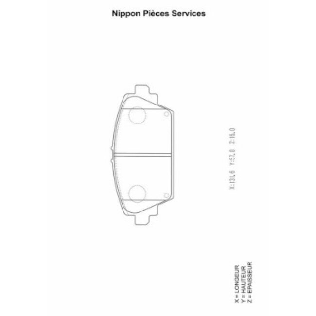 4 Plaquettes De Frein Nps N360n57
