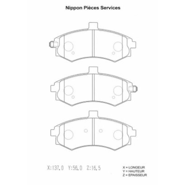 4 Plaquettes De Frein Nps H360i16