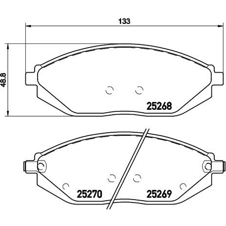 4 Plaquettes De Frein Brembo P10054