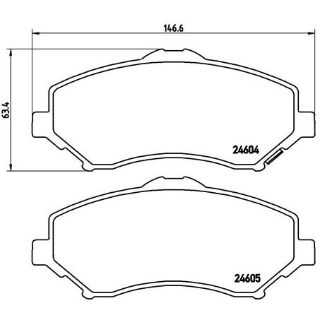 4 Plaquettes De Frein Brembo P11025
