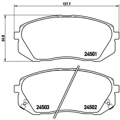 4 Plaquettes De Frein Brembo P30039