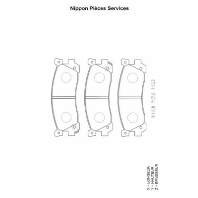 4 Plaquettes De Frein Nps M361a05