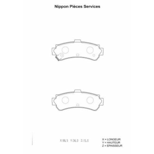 4 Plaquettes De Frein Nps N361n66