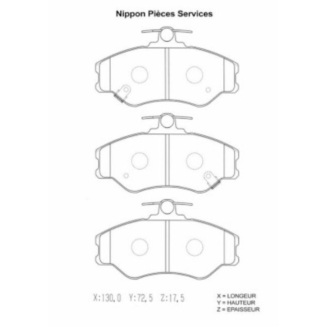4 Plaquettes De Frein Nps H360i01