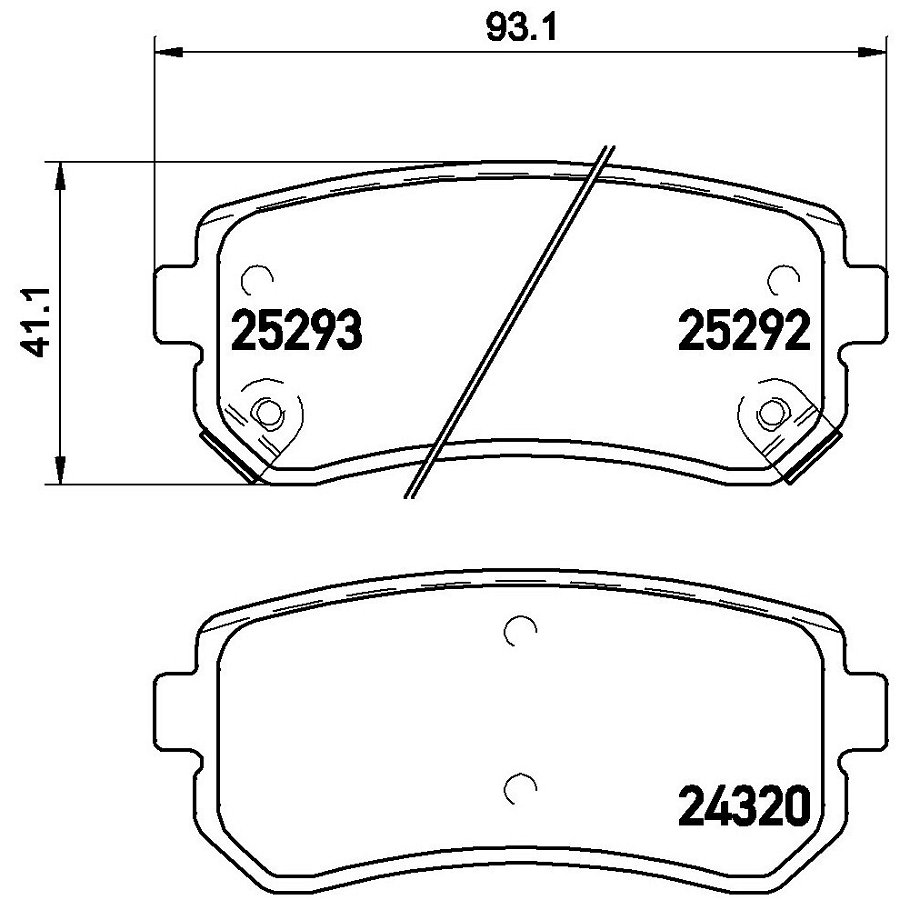 4 Plaquettes De Frein Brembo P30051
