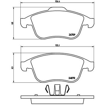 4 Plaquettes De Frein Brembo P68045