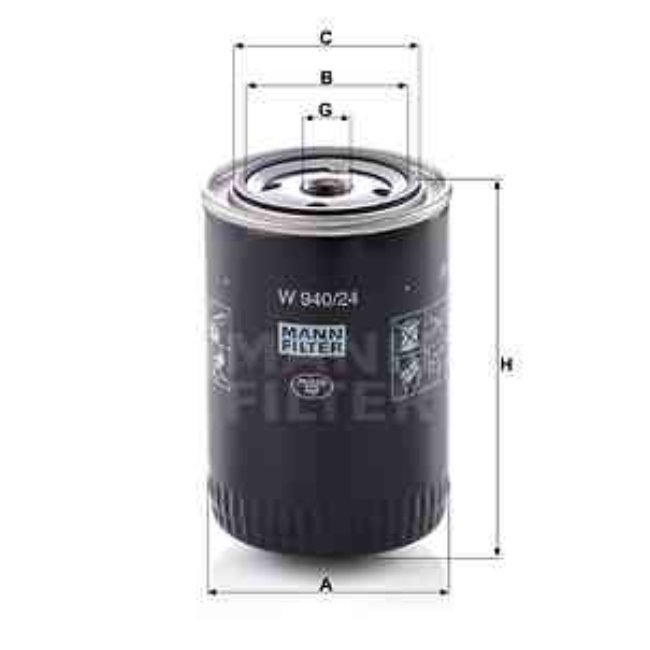 Filtre À Huile Mann-filter W940/24
