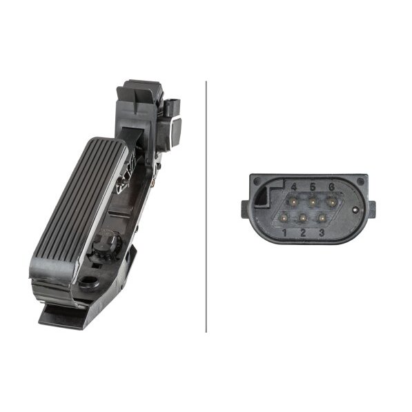 Capteur Position Accélérateur HELLA 6PV 009 978-751 – Pour Renault Master III | 6 Pôles Manuelle