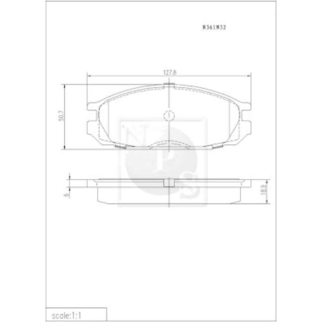 4 Plaquettes De Frein Nps N361n32