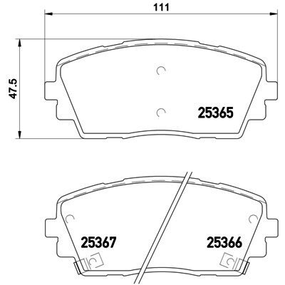 4 Plaquettes De Frein Brembo P30053