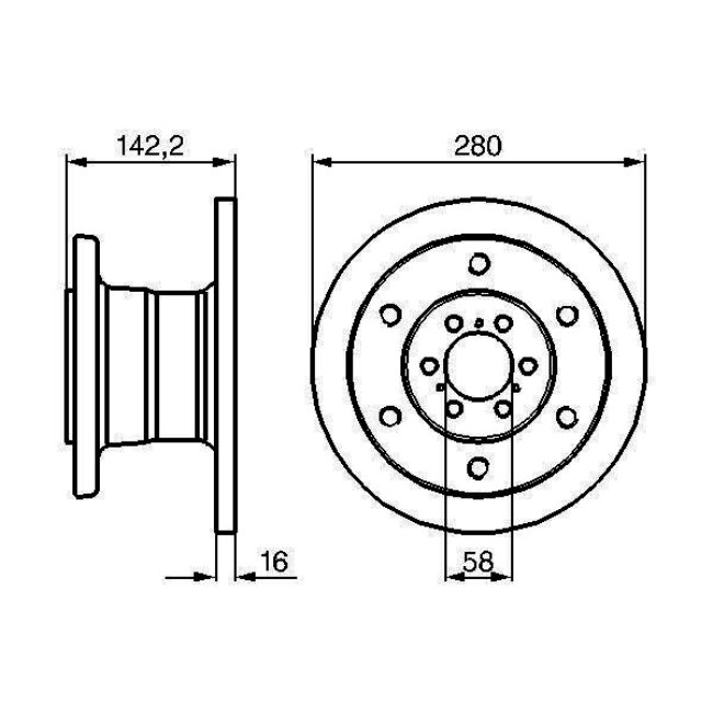 1 Disque De Frein Bosch 0986478649