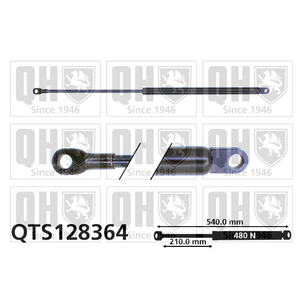 Vérin De Coffre Quinton Hazell Qts128364
