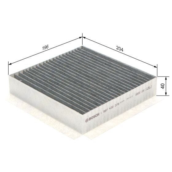 Filtre D'habitacle À Charbon Actif Bosch R2378
