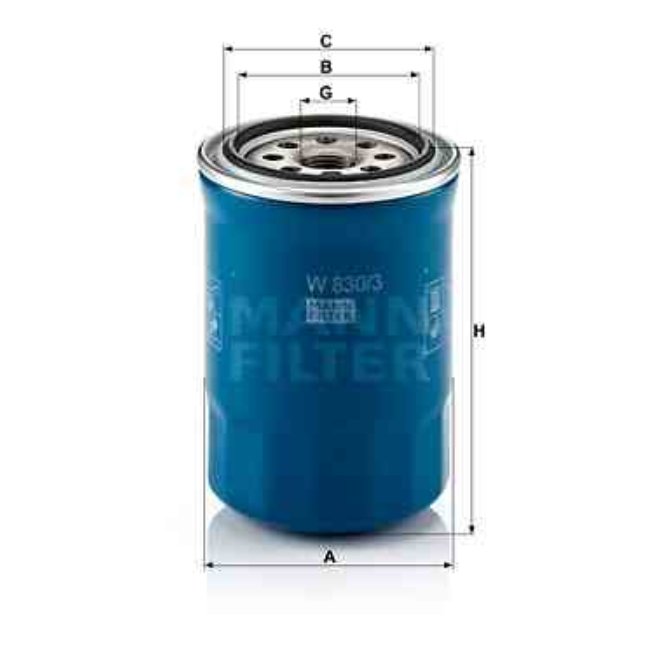 Filtre À Huile Mann-filter W830/3