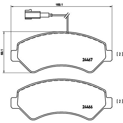 4 Plaquettes De Frein Brembo P23136
