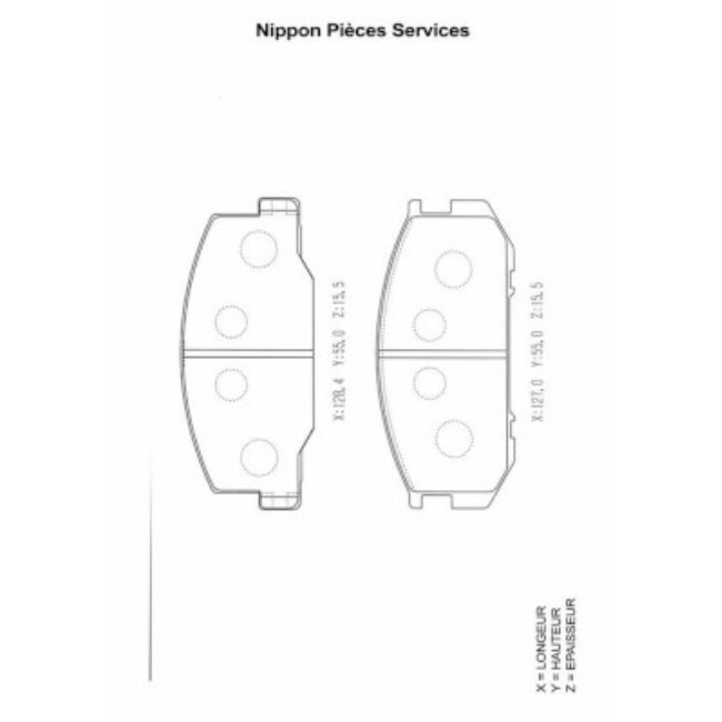 4 Plaquettes De Frein Nps T360a31