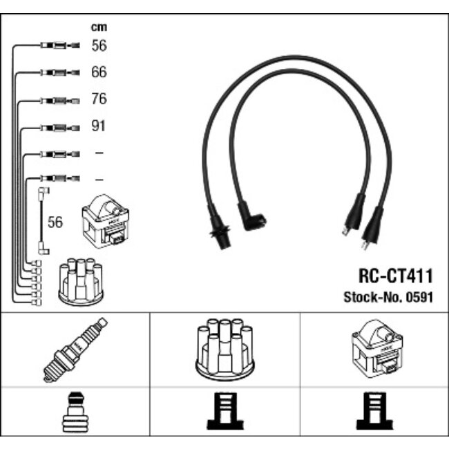 Faisceau D'allumage Ngk Rc-ct411