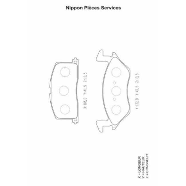 4 Plaquettes De Frein Nps T360a57