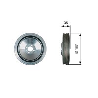 Poulie Damper (poulie Amortisseuse) Pour Opel Zafira B - Occasion En Bon état - Garantie 12 Mois