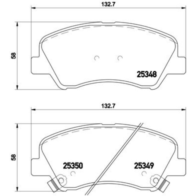 4 Plaquettes De Frein Brembo P18025