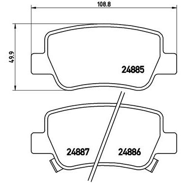 4 Plaquettes De Frein Brembo P83112
