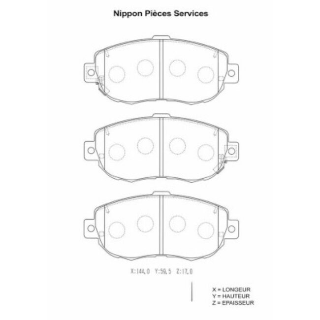 4 Plaquettes De Frein Nps T360a100