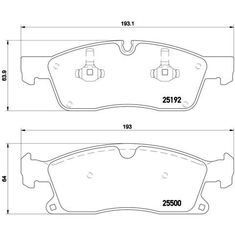 4 Plaquettes De Frein Brembo P50109