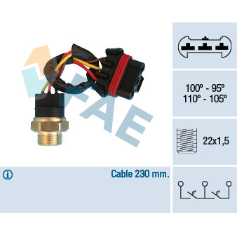 FAE F37390 Thermocontact - Température 80/85°C