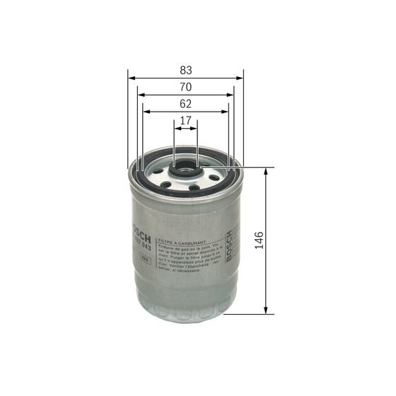 Filtre À Carburant Bosch F026402043