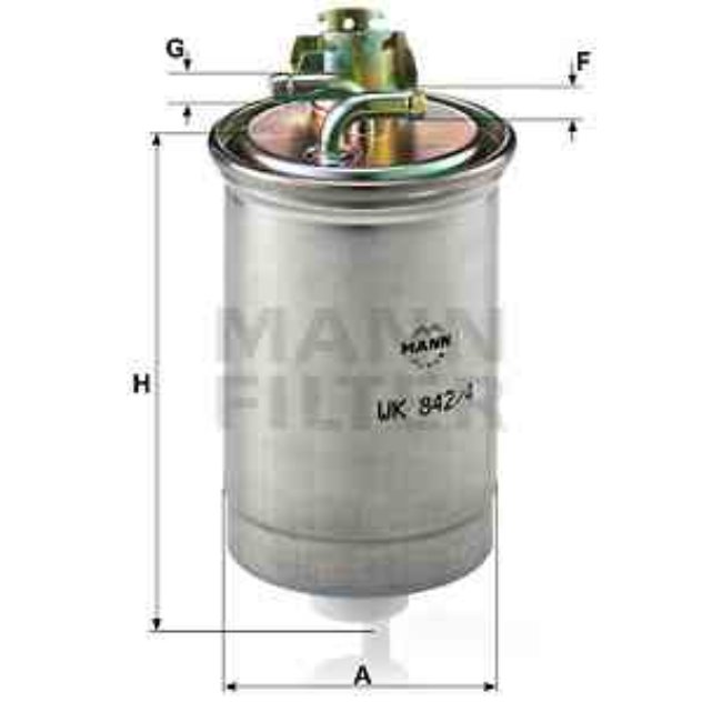 Filtre À Carburant Mann-filter Wk842/4