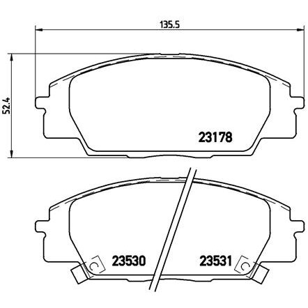 4 Plaquettes De Frein Brembo P28032
