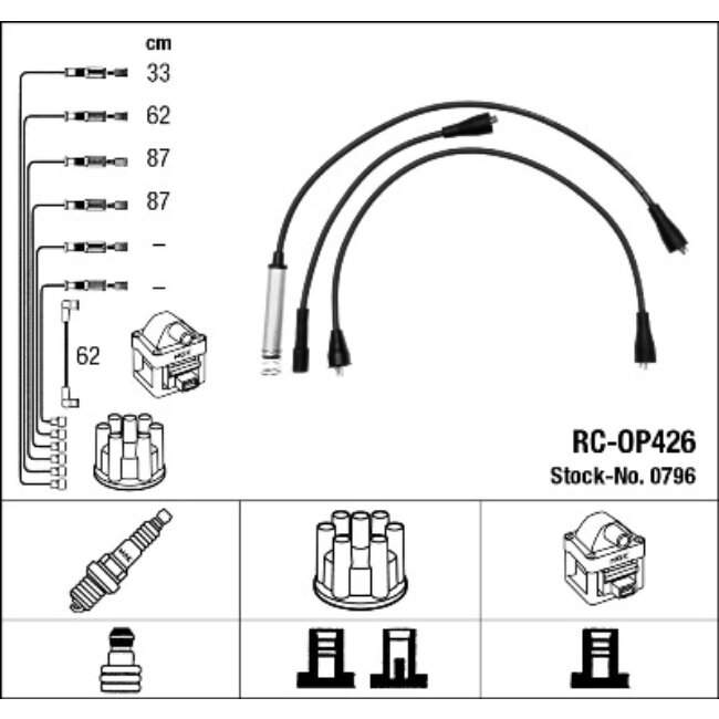 Faisceau D'allumage Ngk Rc-op426