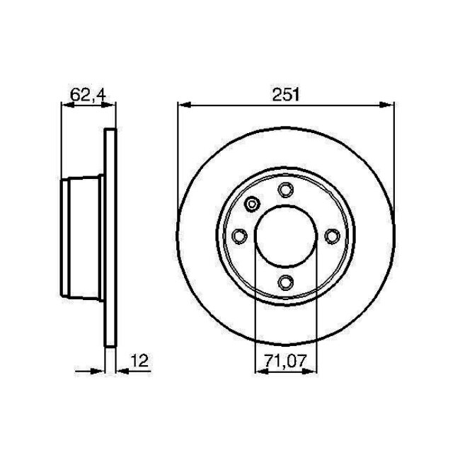 2 Disques De Frein Bosch 0986478879