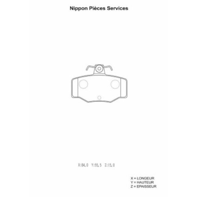 4 Plaquettes De Frein Nps N361n31