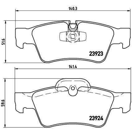 4 Plaquettes De Frein Brembo P50064
