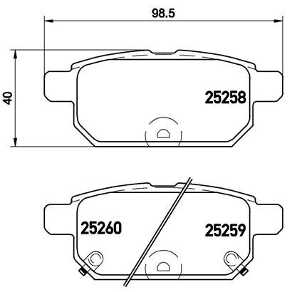 4 Plaquettes De Frein Brembo P79029