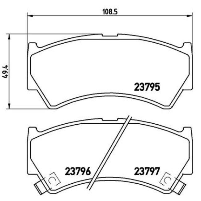 4 Plaquettes De Frein Brembo P79013
